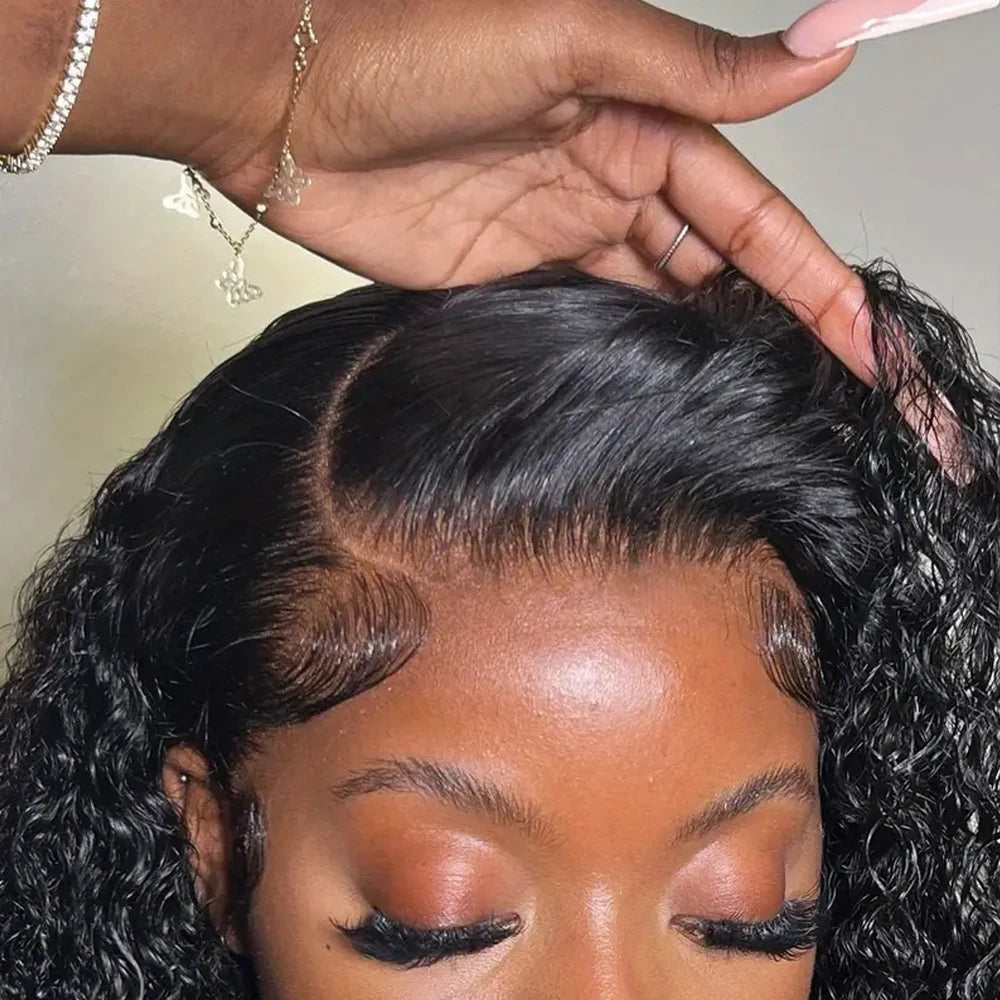 250% Density Glueless Deep Curly Wave Wig Ready To Wear 5x5 HD Lace Closure Wig Pre Cut No Glue 13x4 13x6 Human Hair Wigs Women