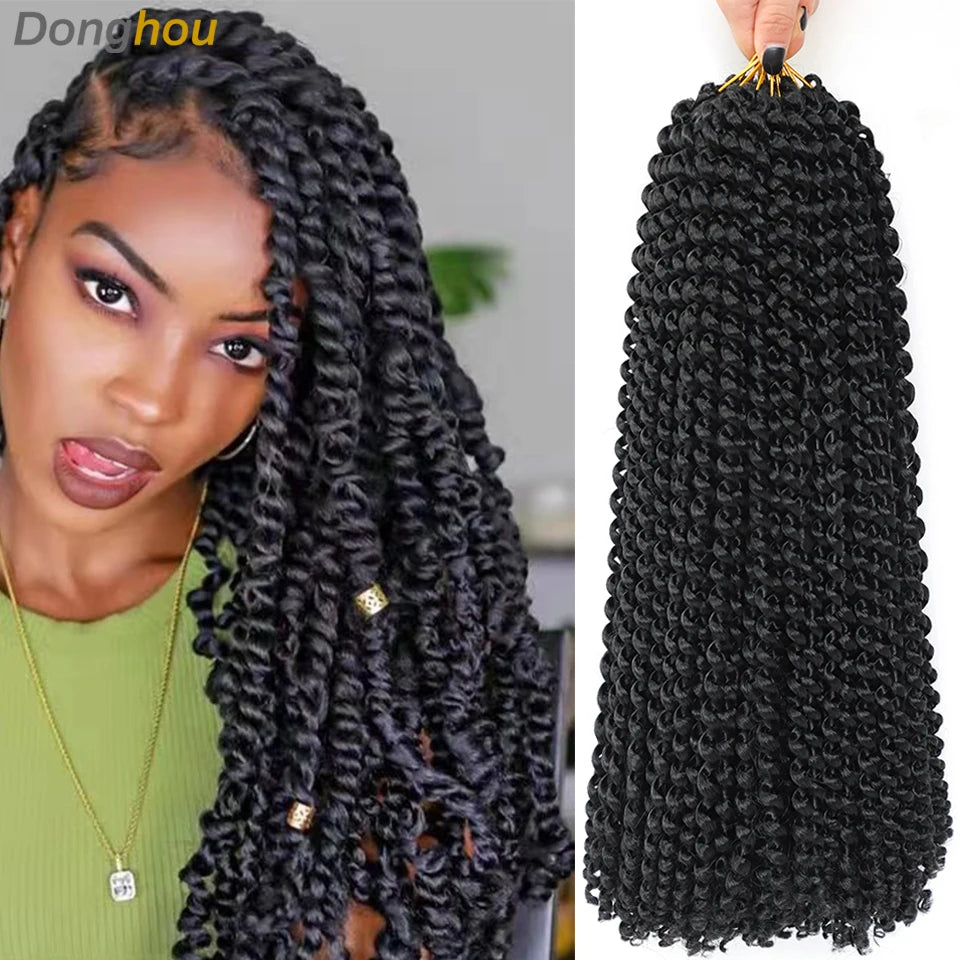 1-9 Packs Meches Passion Twist Crochet Hair 18 Inch 22 Strands Passion Twist Braiding Hair Synthetic Braids Long Bohemian Hair