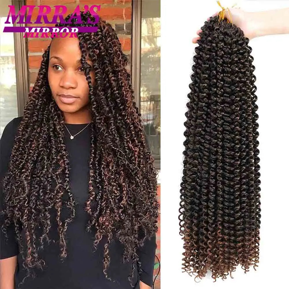 Passion Twist Hair 14/18/24 Inch Water Wave Synthetic Braids for Passion Twist Crochet Braiding Hair Goddess Locs Hair Extension