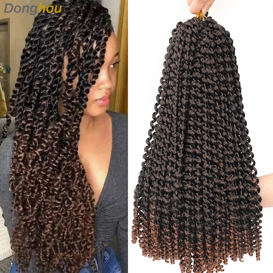 1-9 Packs Meches Passion Twist Crochet Hair 18 Inch 22 Strands Passion Twist Braiding Hair Synthetic Braids Long Bohemian Hair