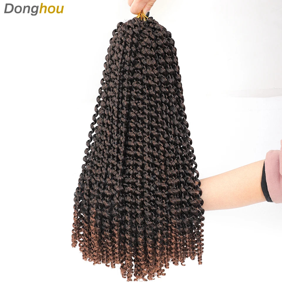 1-9 Packs Meches Passion Twist Crochet Hair 18 Inch 22 Strands Passion Twist Braiding Hair Synthetic Braids Long Bohemian Hair