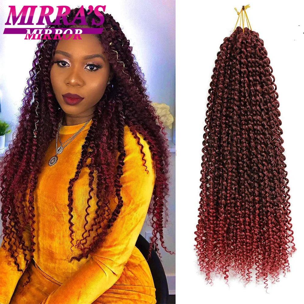 Passion Twist Hair 14/18/24 Inch Water Wave Synthetic Braids for Passion Twist Crochet Braiding Hair Goddess Locs Hair Extension