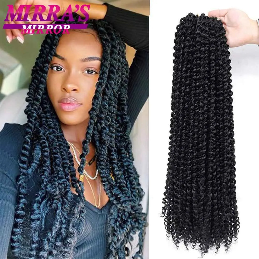 Passion Twist Hair 14/18/24 Inch Water Wave Synthetic Braids for Passion Twist Crochet Braiding Hair Goddess Locs Hair Extension