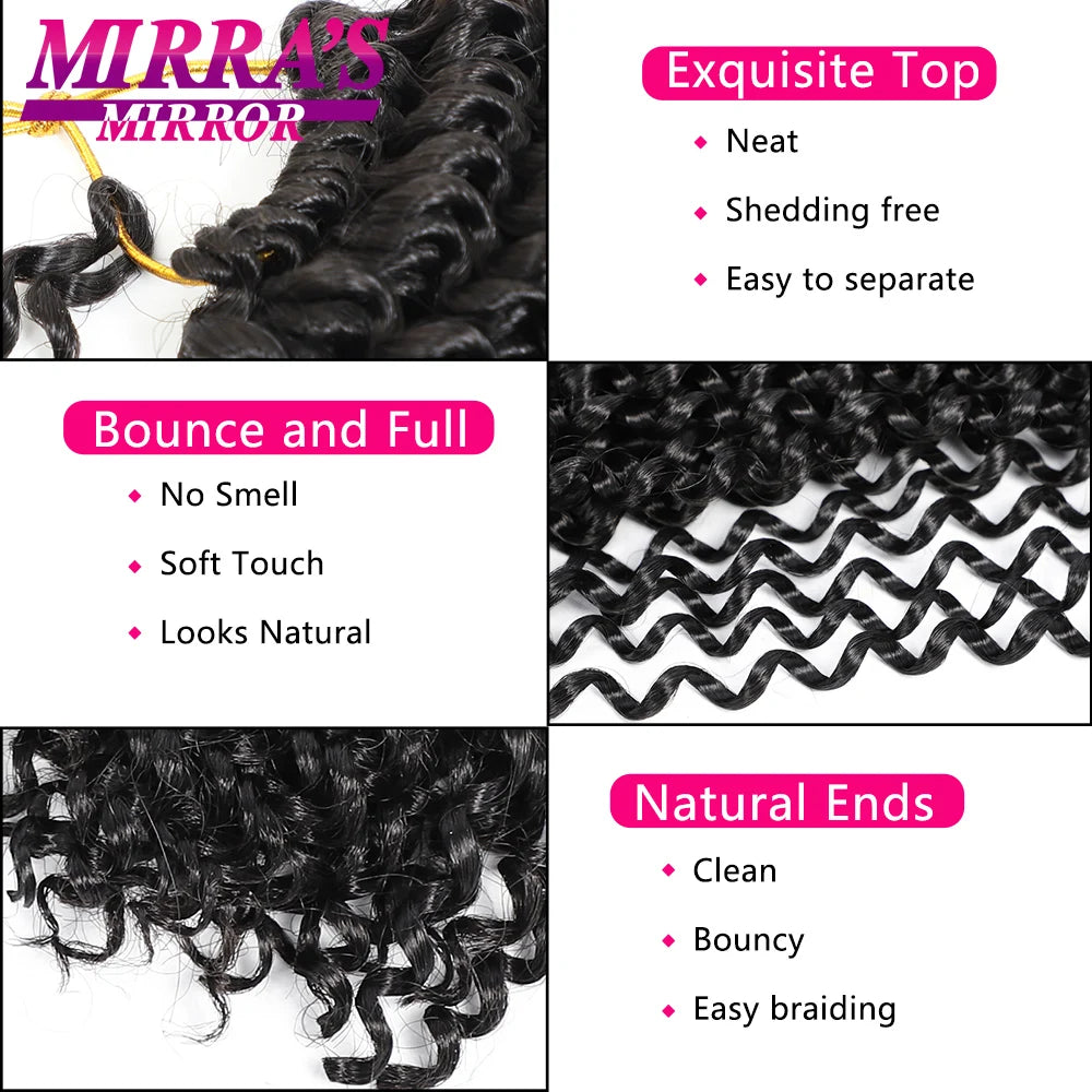 Passion Twist Hair 14/18/24 Inch Water Wave Synthetic Braids for Passion Twist Crochet Braiding Hair Goddess Locs Hair Extension