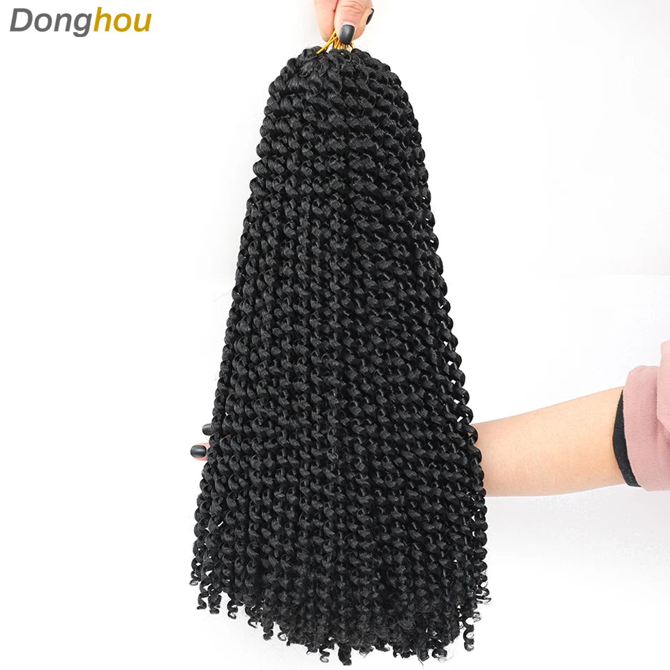 1-9 Packs Meches Passion Twist Crochet Hair 18 Inch 22 Strands Passion Twist Braiding Hair Synthetic Braids Long Bohemian Hair