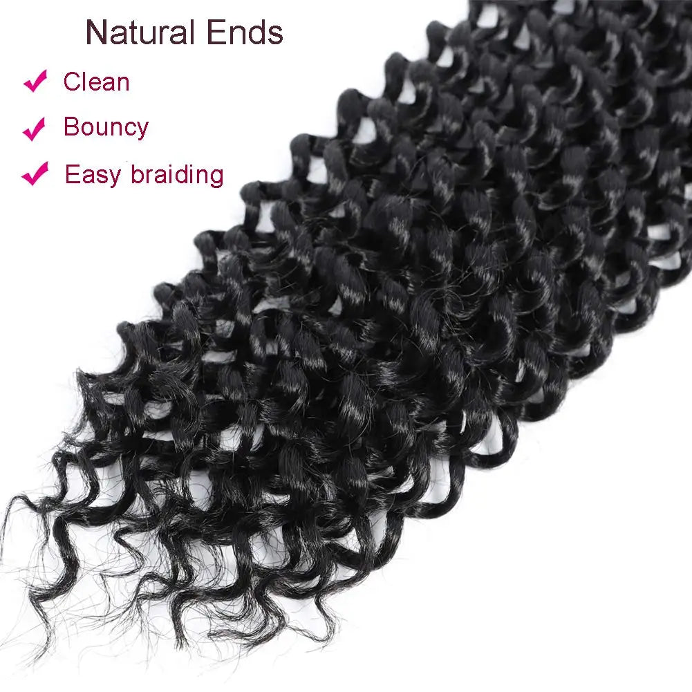 Passion Twist Hair 14/18/24 Inch Water Wave Synthetic Braids for Passion Twist Crochet Braiding Hair Goddess Locs Hair Extension