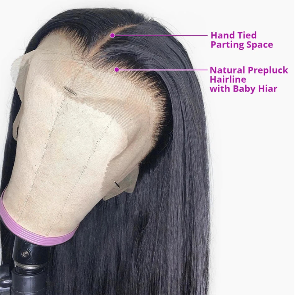 Wear And Go Glueless 13×4 Bone Straight Lace Front Human Hair Wigs Tissage Lace Closure Wigs For Women Perruque Cheveux Humain