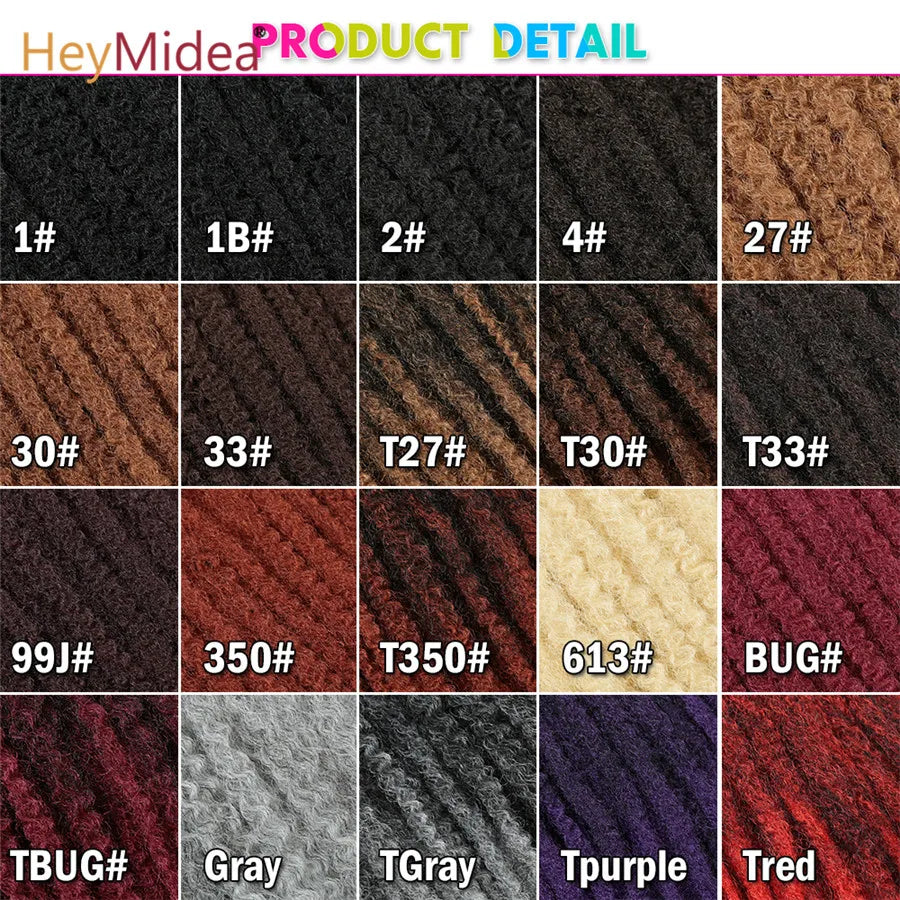 Marley Hair for Twists 18 Inch Long Afro Kinky Marley Braids Hair Kanekalon Synthetic Marley Braiding Hair Extensions Heymidea