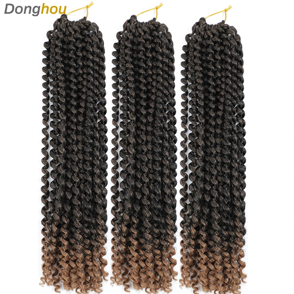 1-9 Packs Meches Passion Twist Crochet Hair 18 Inch 22 Strands Passion Twist Braiding Hair Synthetic Braids Long Bohemian Hair