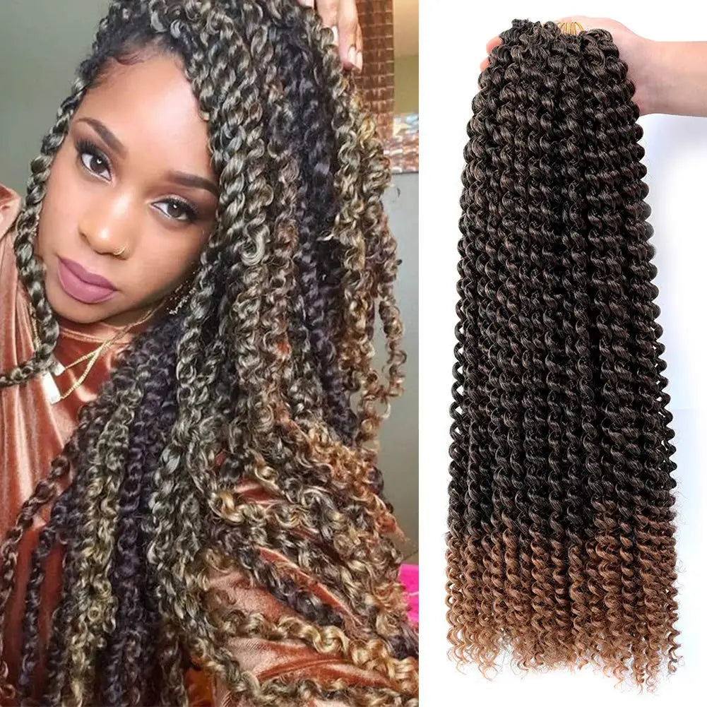 Passion Twist Hair 14/18/24 Inch Water Wave Synthetic Braids for Passion Twist Crochet Braiding Hair Goddess Locs Hair Extension