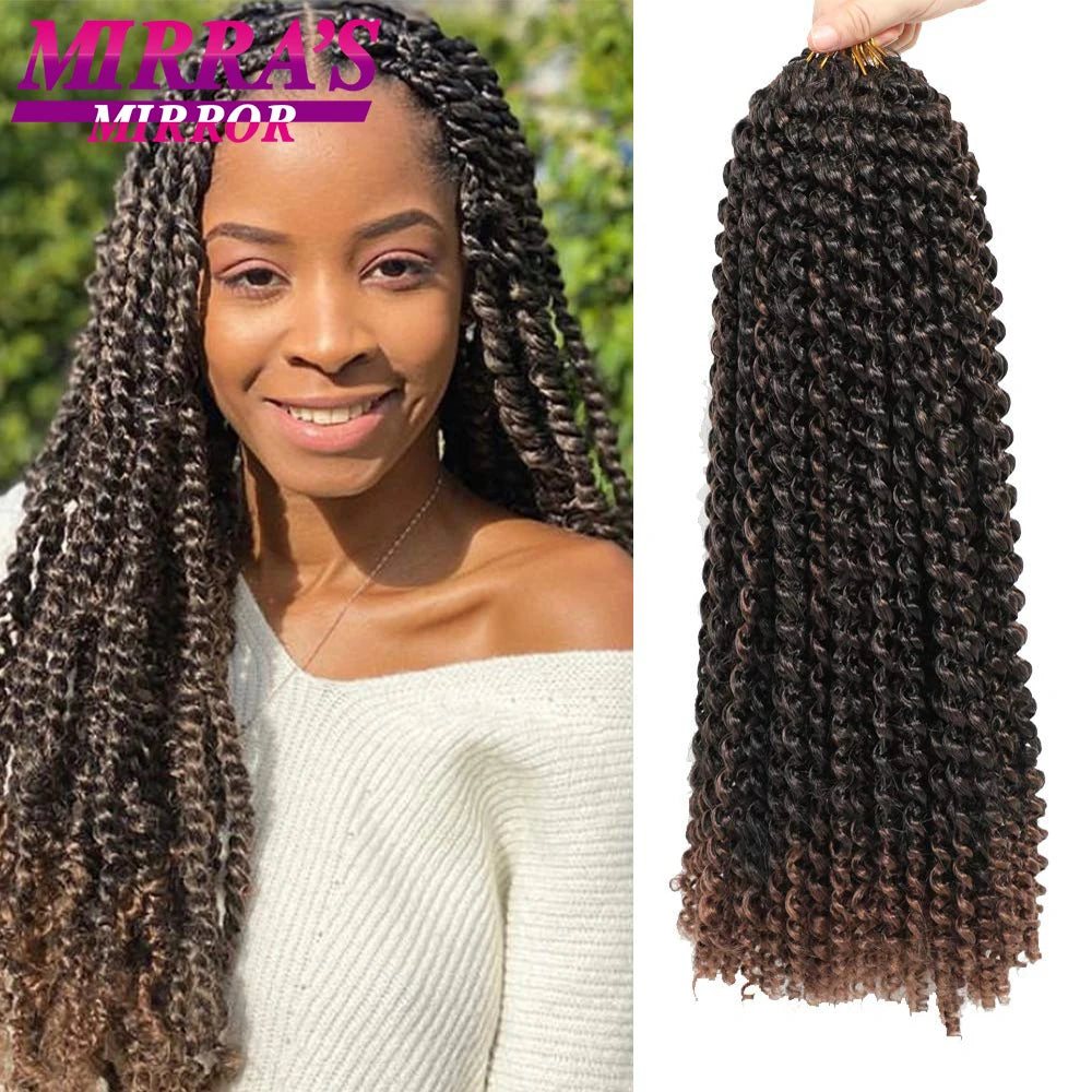 Passion Twist Hair 14/18/24 Inch Water Wave Synthetic Braids for Passion Twist Crochet Braiding Hair Goddess Locs Hair Extension