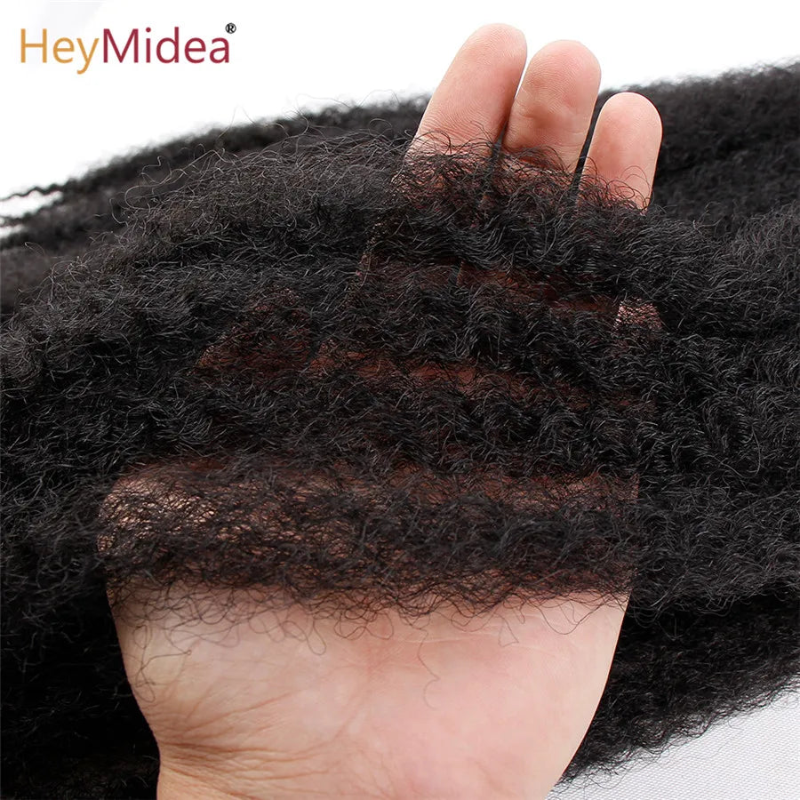 Marley Hair for Twists 18 Inch Long Afro Kinky Marley Braids Hair Kanekalon Synthetic Marley Braiding Hair Extensions Heymidea
