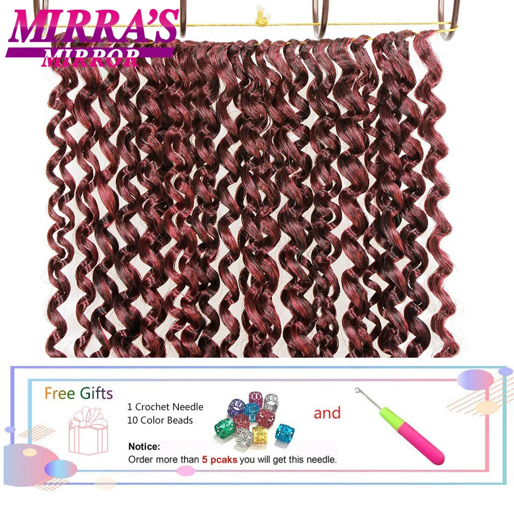 Passion Twist Hair 14/18/24 Inch Water Wave Synthetic Braids for Passion Twist Crochet Braiding Hair Goddess Locs Hair Extension