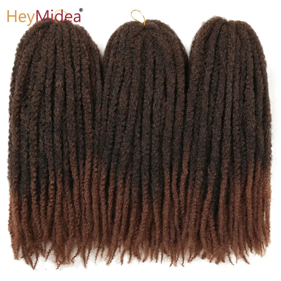 Marley Hair for Twists 18 Inch Long Afro Kinky Marley Braids Hair Kanekalon Synthetic Marley Braiding Hair Extensions Heymidea