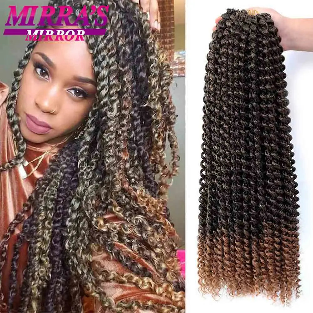 Passion Twist Hair 14/18/24 Inch Water Wave Synthetic Braids for Passion Twist Crochet Braiding Hair Goddess Locs Hair Extension