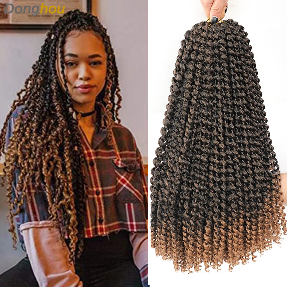 1-9 Packs Meches Passion Twist Crochet Hair 18 Inch 22 Strands Passion Twist Braiding Hair Synthetic Braids Long Bohemian Hair