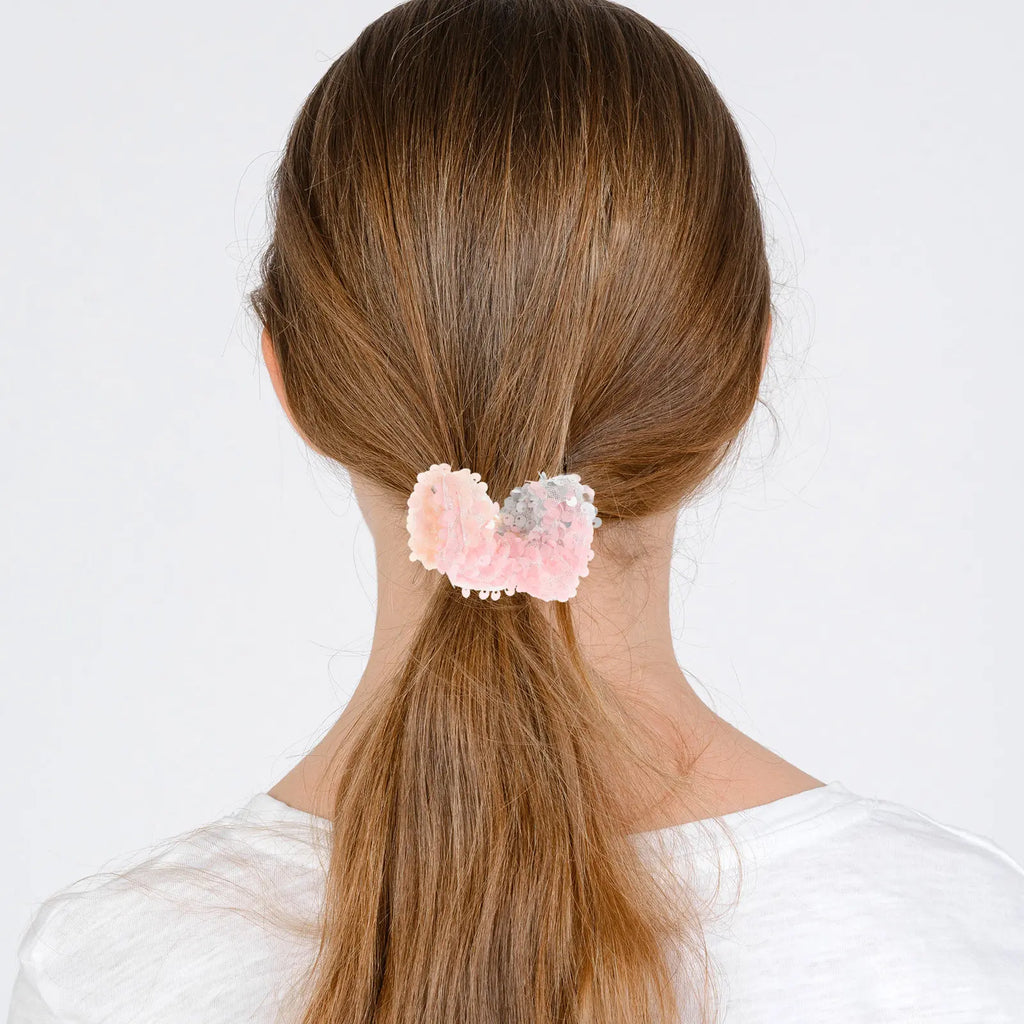 Sequin Mermaid Hair Scrunchies Dual Ponytail Holders Sparkly Elastic Hair Ties For Party Dance Costume Cosplay