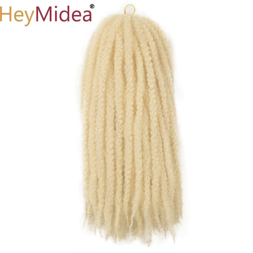 Marley Hair for Twists 18 Inch Long Afro Kinky Marley Braids Hair Kanekalon Synthetic Marley Braiding Hair Extensions Heymidea