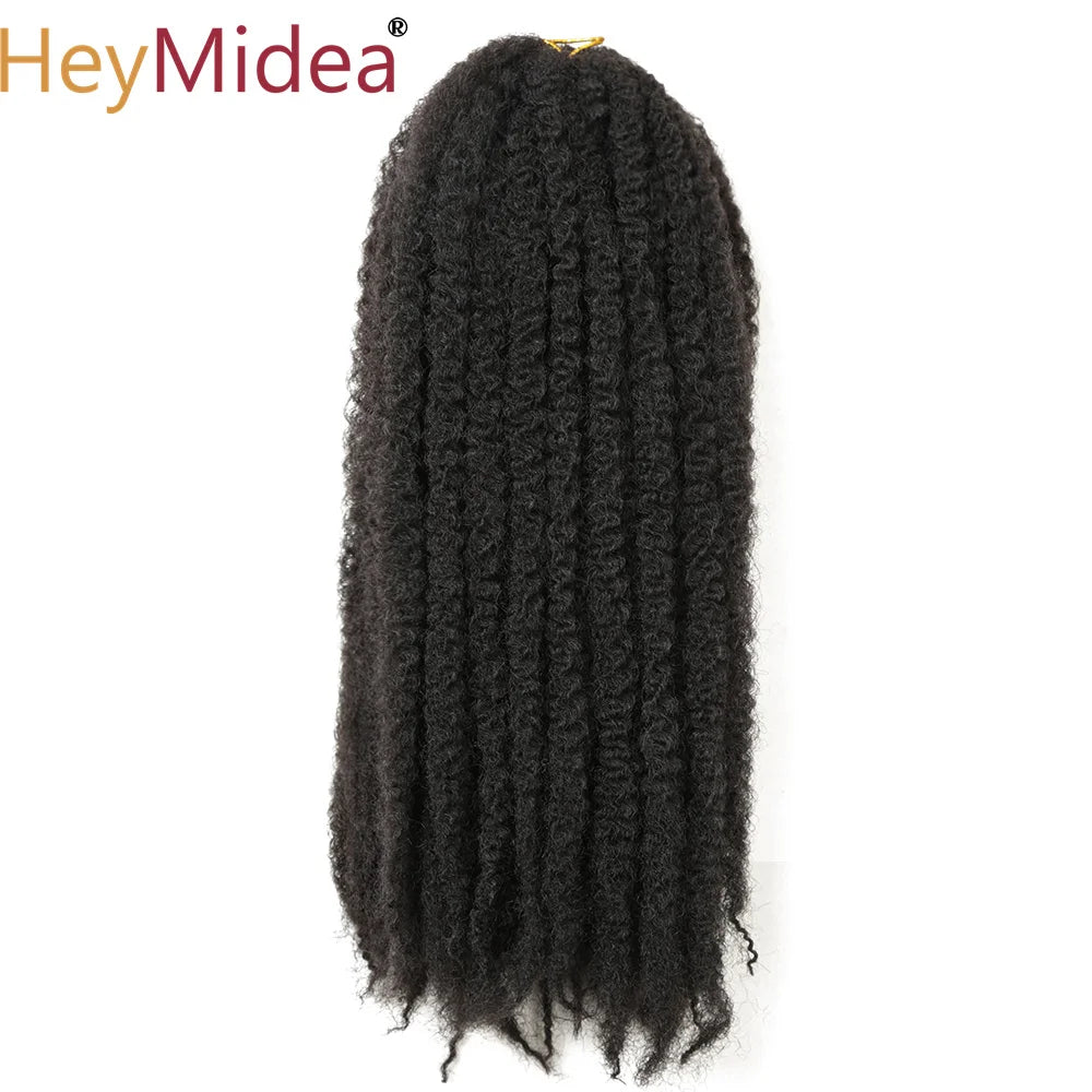 Marley Hair for Twists 18 Inch Long Afro Kinky Marley Braids Hair Kanekalon Synthetic Marley Braiding Hair Extensions Heymidea
