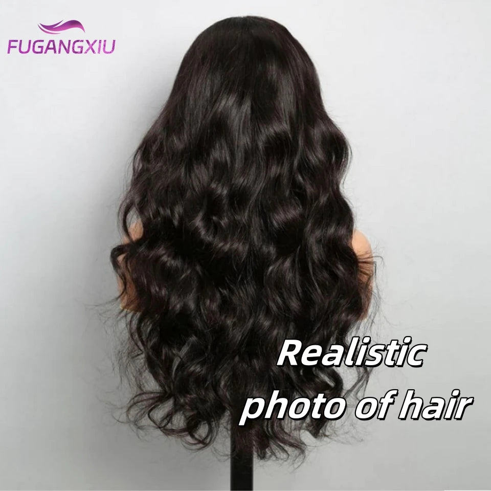 Brazilian 8-30 inches Body Wave Human Hair Wigs With Bang Virgin Hair 180% Density Full Machine Made Perruque For Black Women