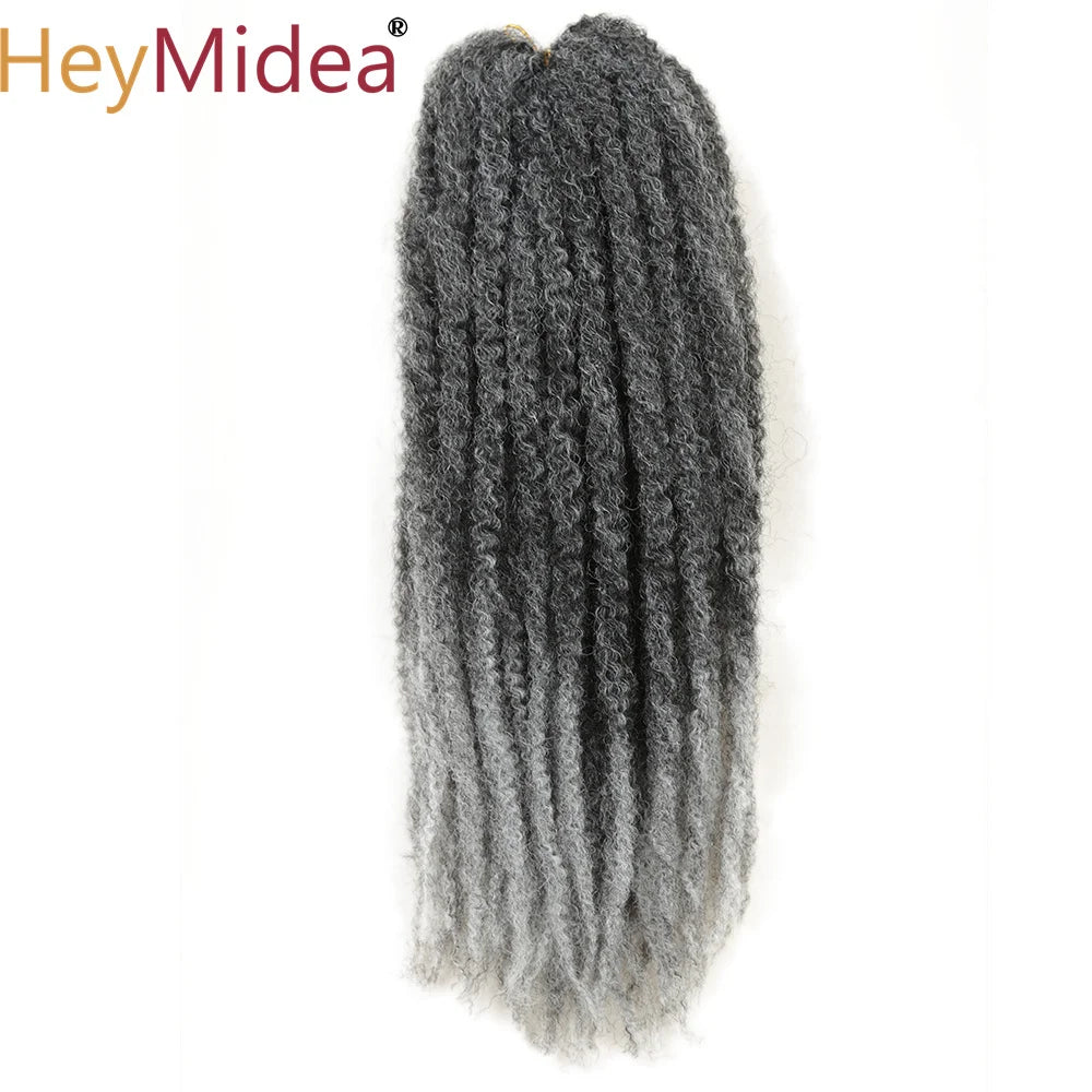 Marley Hair for Twists 18 Inch Long Afro Kinky Marley Braids Hair Kanekalon Synthetic Marley Braiding Hair Extensions Heymidea