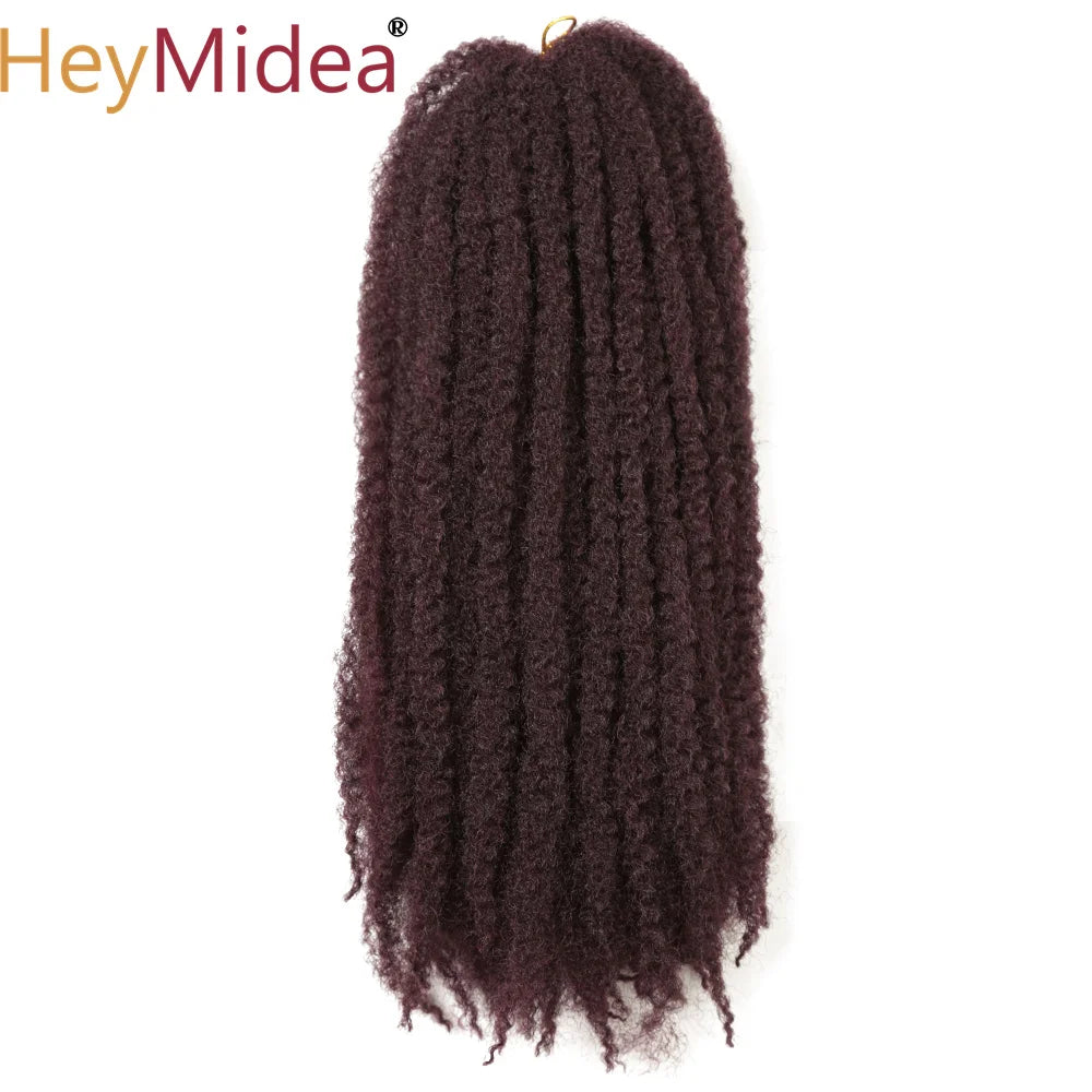Marley Hair for Twists 18 Inch Long Afro Kinky Marley Braids Hair Kanekalon Synthetic Marley Braiding Hair Extensions Heymidea