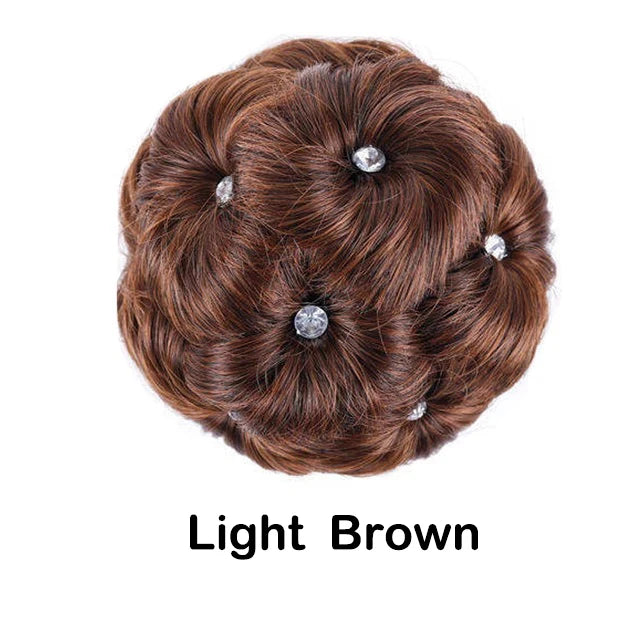 Synthetic Short Donut Curly Claw Hair Chignon Hair Extension Clip in Hairpiece Messy Hair Bun for Women
