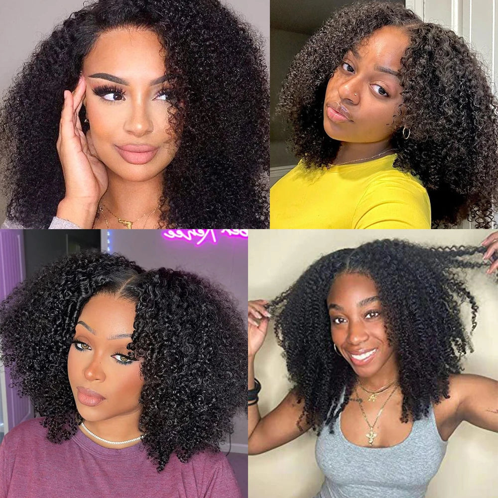 Raw Indian Afro Kinky Curly Human Hair Bundles 4B 4C Natural Virgin Curly Soft Real Human Hair Weave Bundle Hair Extension Weft