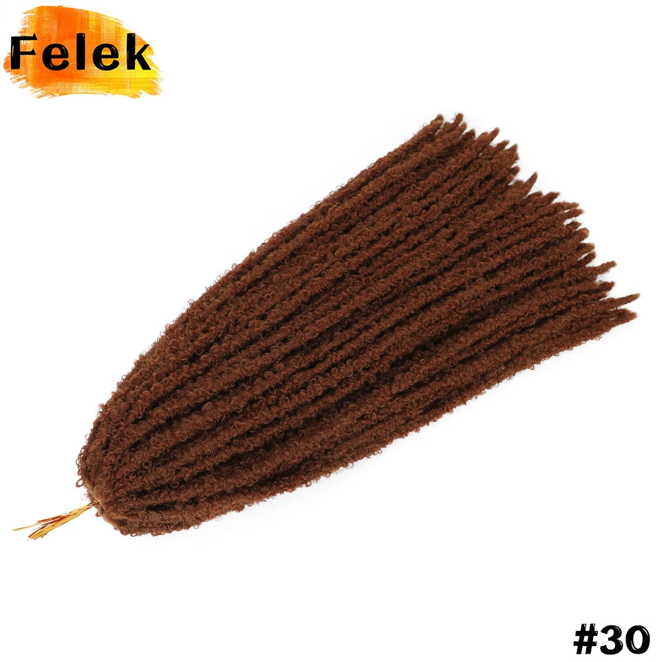 Long Distressed Braids Hair 24 36 Inch Synthetic Pre Looped Butterfly Locs Crochet Braids Extensions For Afro Women Faux Locks