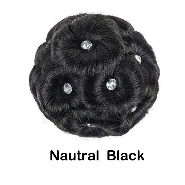Synthetic Short Donut Curly Claw Hair Chignon Hair Extension Clip in Hairpiece Messy Hair Bun for Women