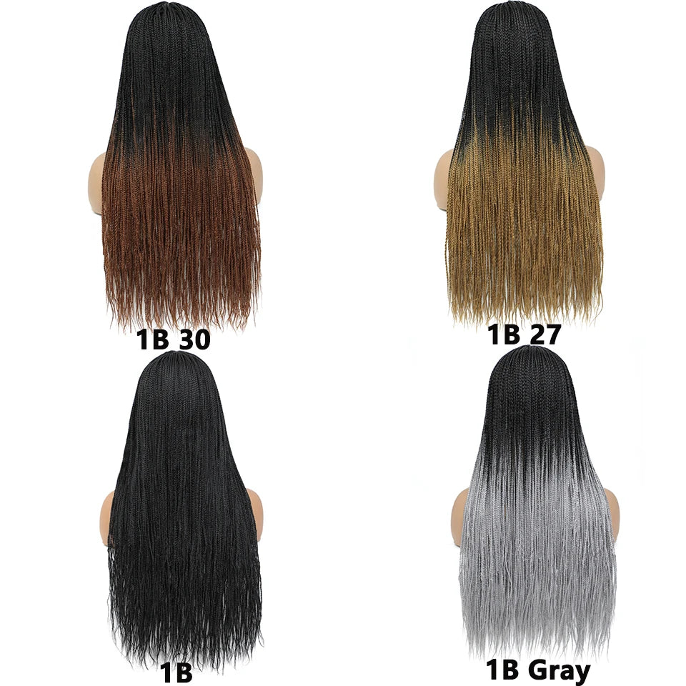 Long Straight Box Braided Wigs 26'' Good Quality Synthetic Twist Braids Wigs Perruque Tresses Africaines Femmes Solde Easy Wear