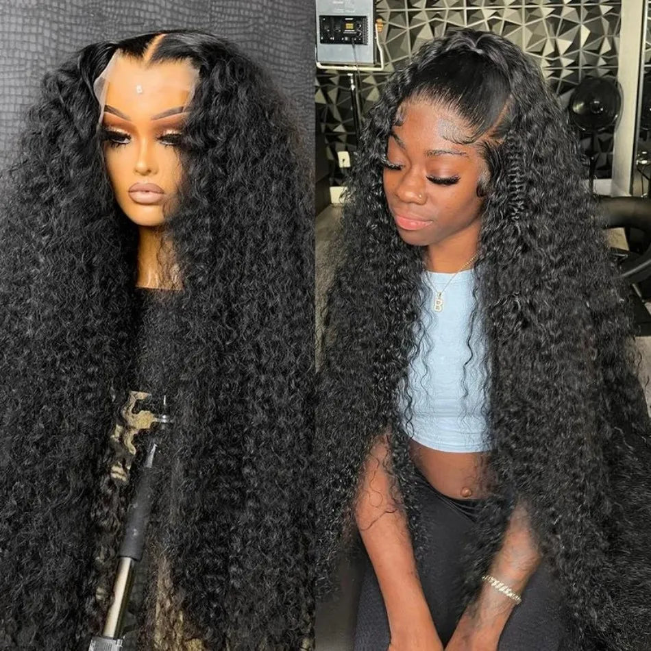 Curly Human Hair Wigs 13X6 Hd Lace Frontal Wig Deep Wave Lace Front Wigs 250 Density Water Wave Brazilian Wigs Original 40 Inch