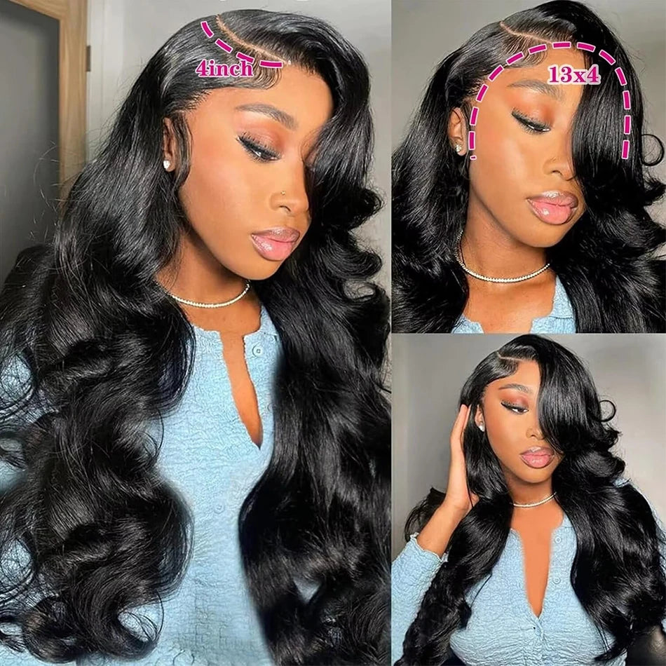 Ready To Wear Glueless Wigs Human Hair Body Wave 13x4 13x6 Lace Front Wig No Glue Pre Cut Lace Frontal Wig For Black Women 220%