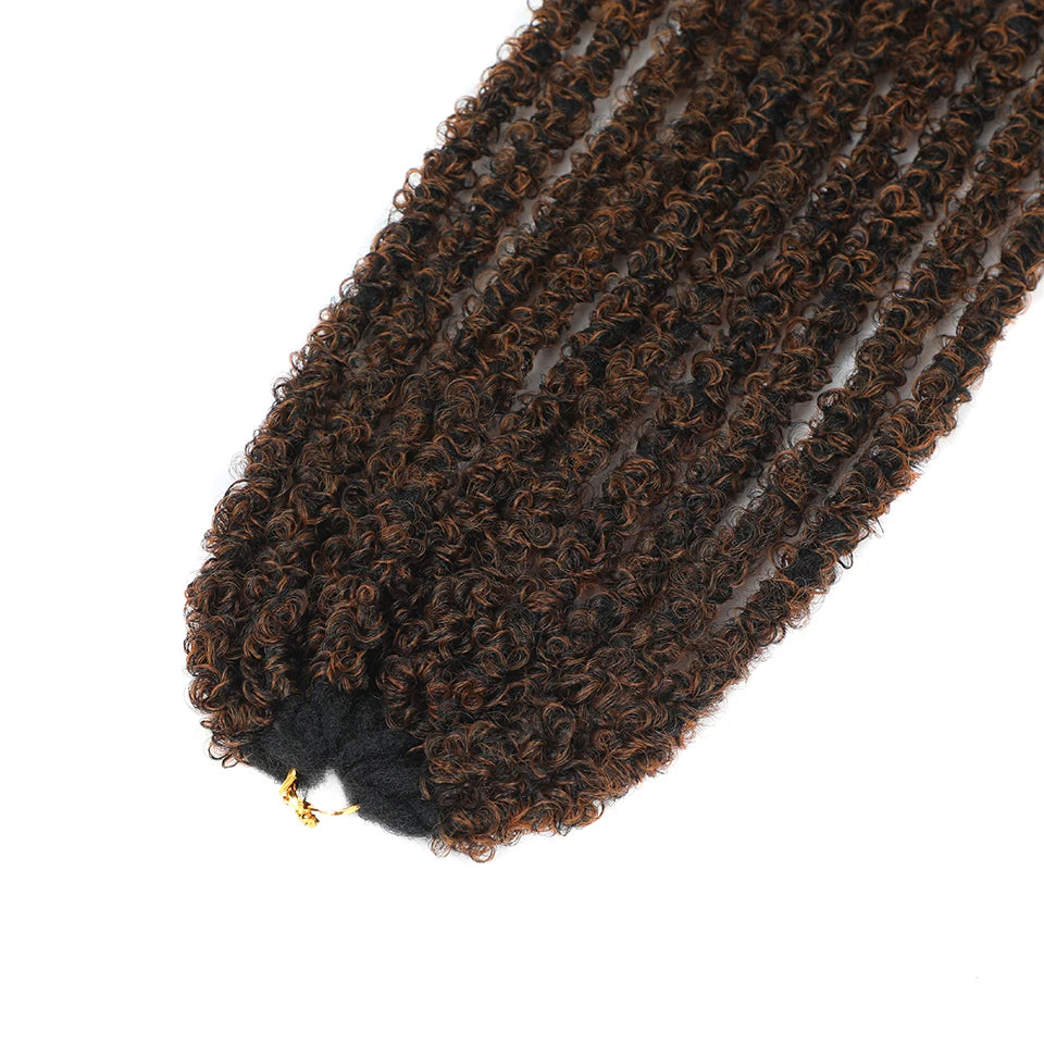 24 36 Inch Pre Looped Butterfly Locs Crochet Hair Extensions Synthetic Distressed Braids For Afro Women Faux Locks Braiding Hair