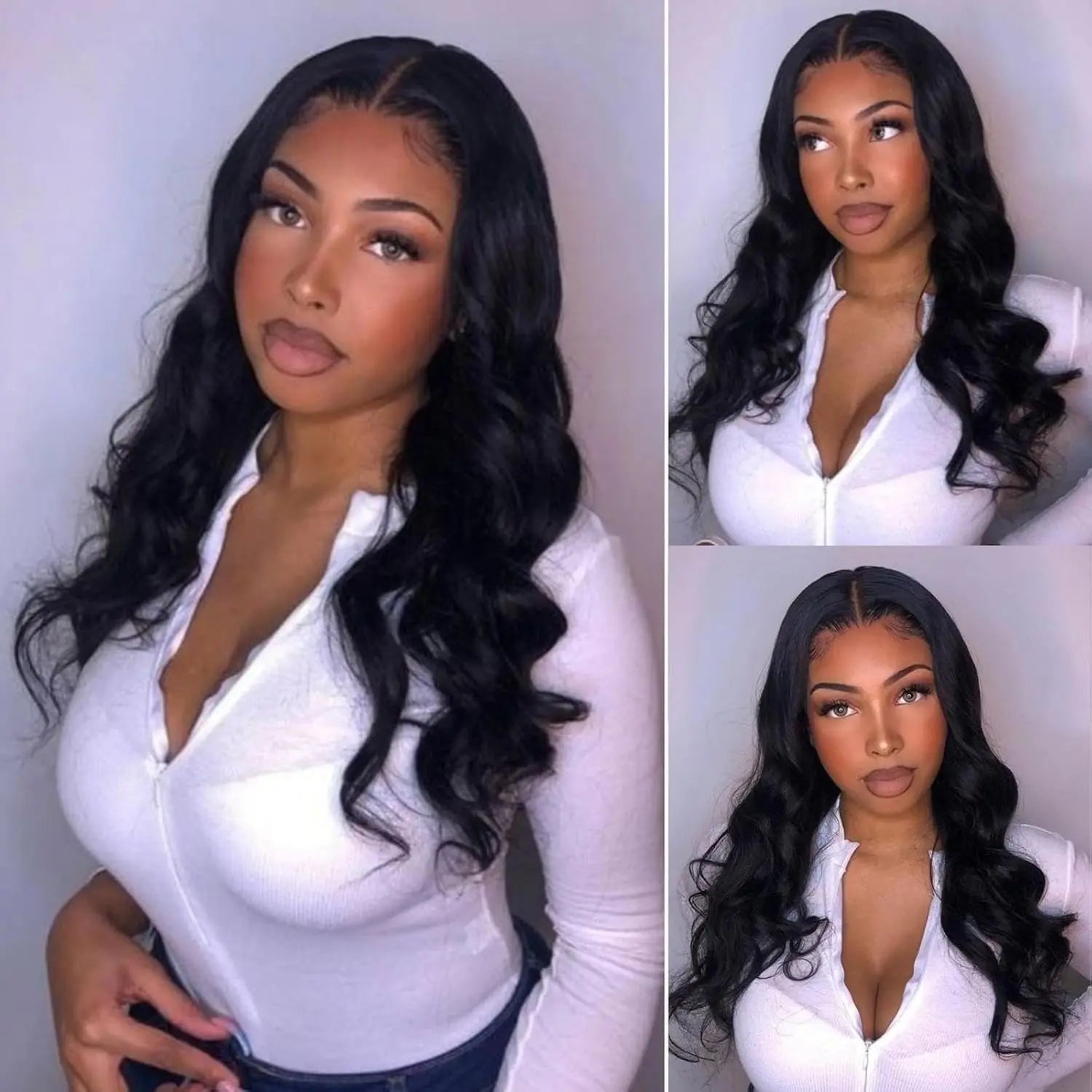 V Part Wig Human Hair Body Wave Remy Raw Human Hair 32 Inch 180% No Glue Brazilian Loose Wavy V Part Human Hair Wigs for Women