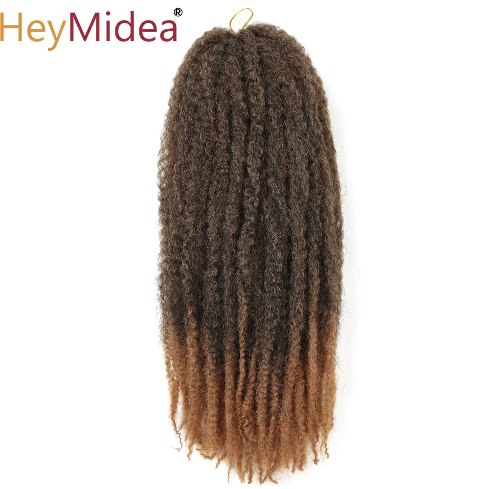 Marley Hair for Twists 18 Inch Long Afro Kinky Marley Braids Hair Kanekalon Synthetic Marley Braiding Hair Extensions Heymidea