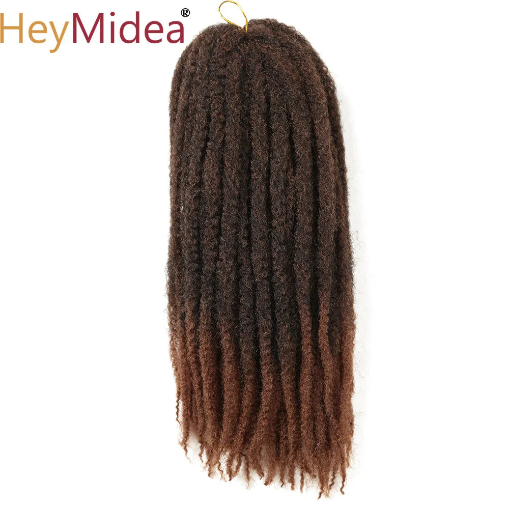 Marley Hair for Twists 18 Inch Long Afro Kinky Marley Braids Hair Kanekalon Synthetic Marley Braiding Hair Extensions Heymidea