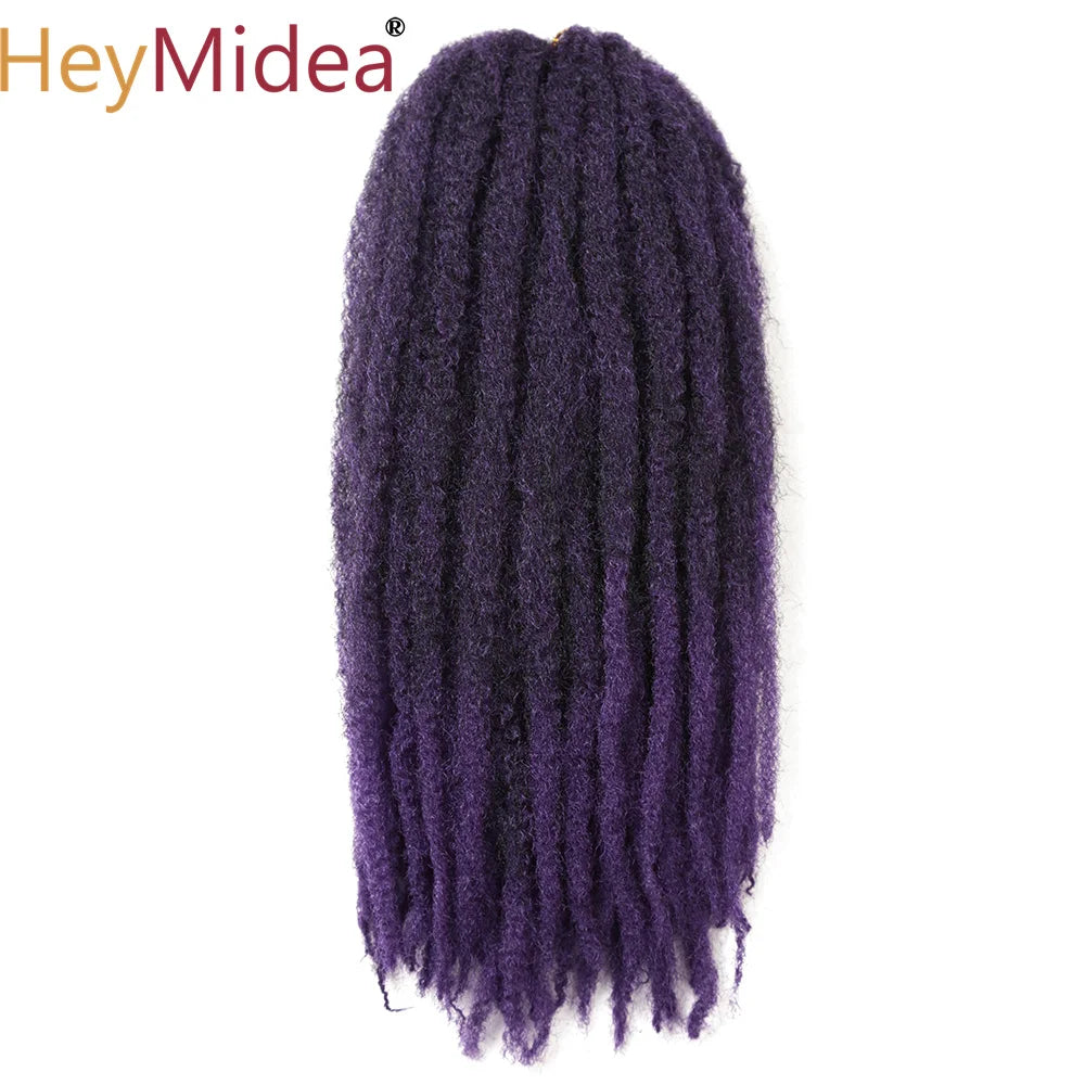 Marley Hair for Twists 18 Inch Long Afro Kinky Marley Braids Hair Kanekalon Synthetic Marley Braiding Hair Extensions Heymidea