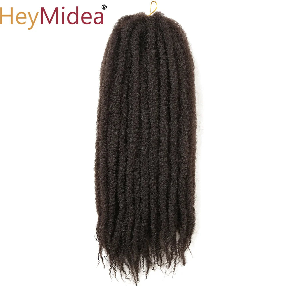 Marley Hair for Twists 18 Inch Long Afro Kinky Marley Braids Hair Kanekalon Synthetic Marley Braiding Hair Extensions Heymidea
