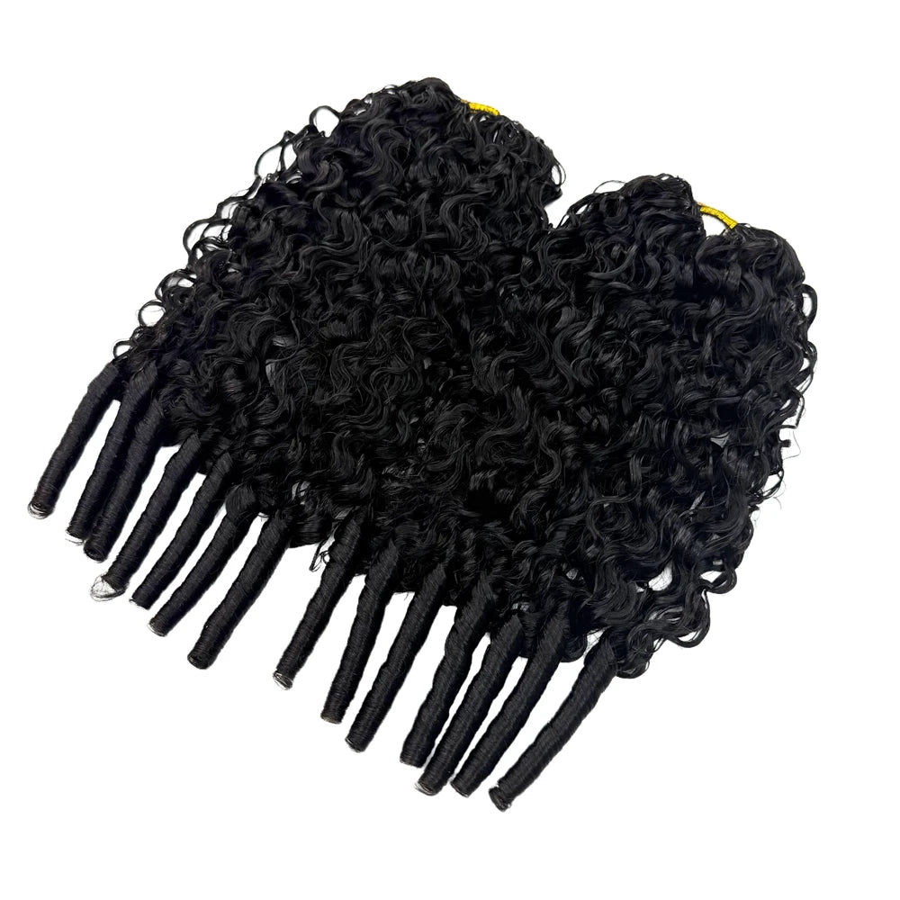 Feather Crochet Hair Extensions Burmese Curly Hair Brazilian Raw Curly Hair Water Wave Bundles Pixie Curl Bundles 100%Human Hair