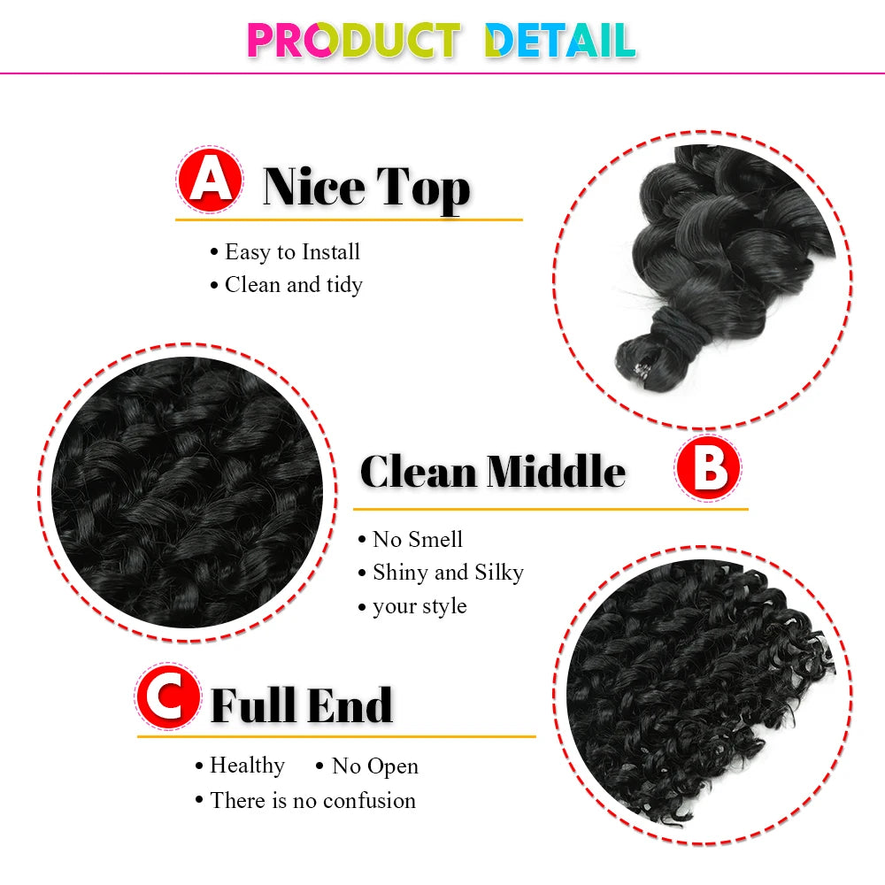 Cherry Curl Hair 10 inch Synthetic Braiding Hair For Women Ombre Brown Kinky Curly Twist Crochet Hair Extension Hair Expo City