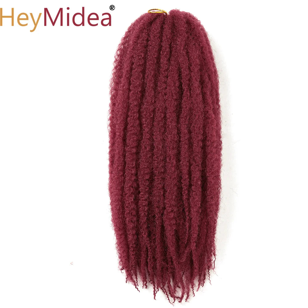 Marley Hair for Twists 18 Inch Long Afro Kinky Marley Braids Hair Kanekalon Synthetic Marley Braiding Hair Extensions Heymidea
