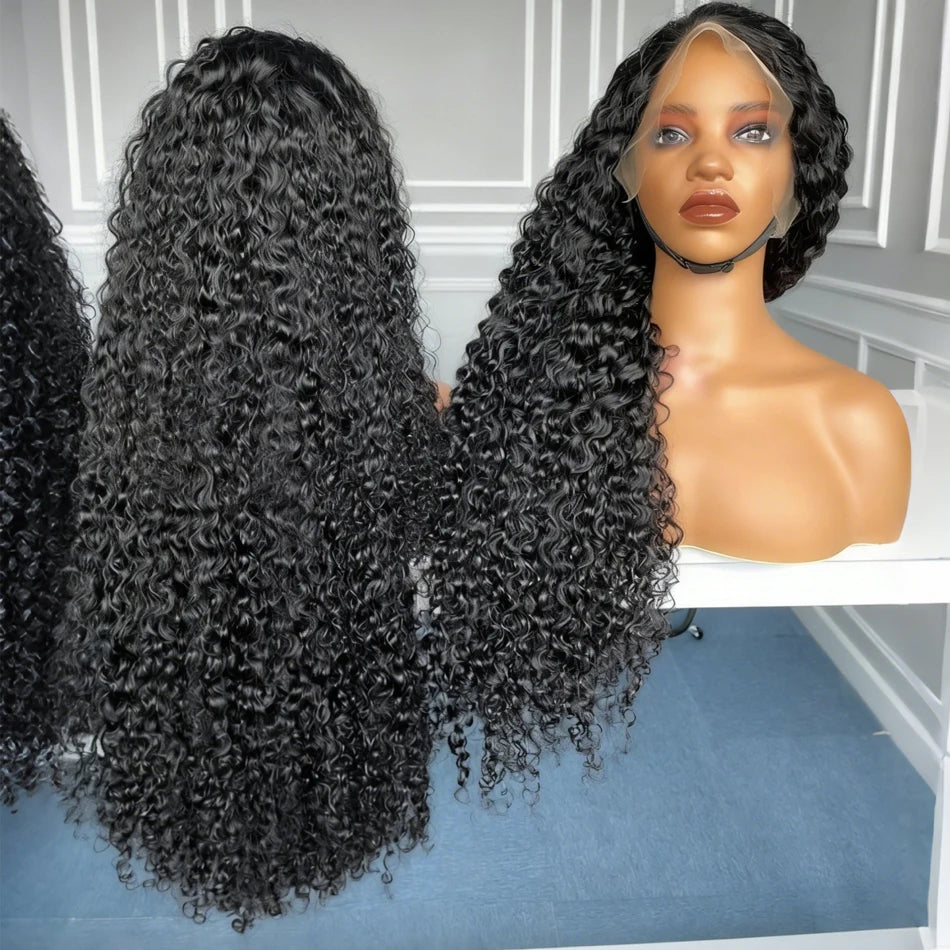 Curly Human Hair Wigs 13X6 Hd Lace Frontal Wig Deep Wave Lace Front Wigs 250 Density Water Wave Brazilian Wigs Original 40 Inch