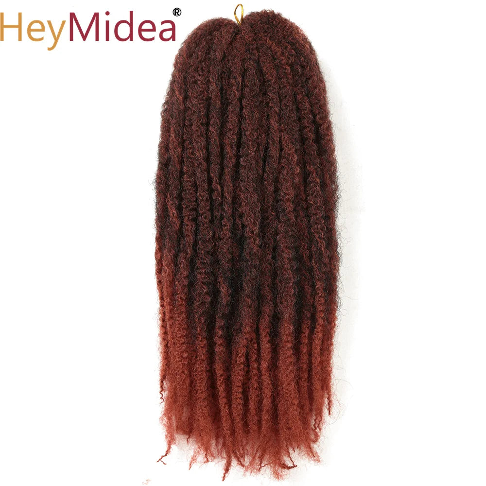 Marley Hair for Twists 18 Inch Long Afro Kinky Marley Braids Hair Kanekalon Synthetic Marley Braiding Hair Extensions Heymidea