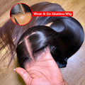Long Silky Straight 13X4X1 Lace Frontal Synthetic Wig For Women Natural Hairline Baby Hair Preplucked Bleach Knots Daily Party