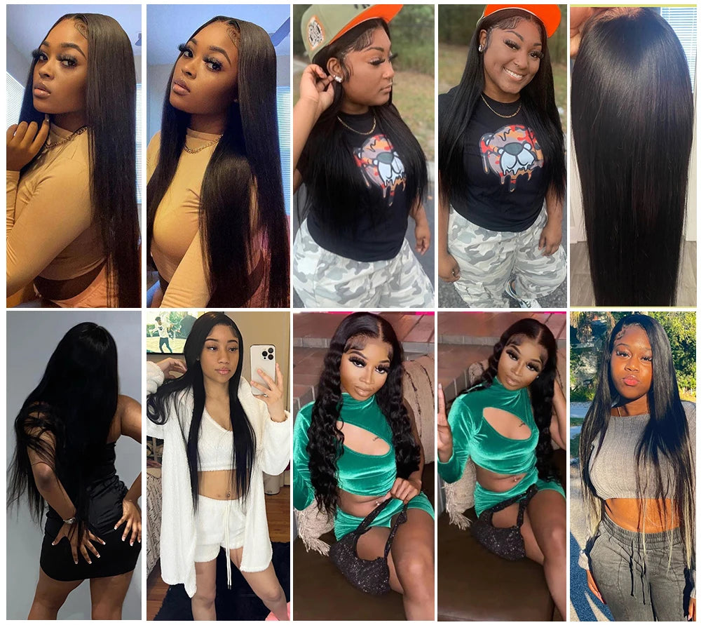 Wear And Go Glueless 13×4 Bone Straight Lace Front Human Hair Wigs Tissage Lace Closure Wigs For Women Perruque Cheveux Humain