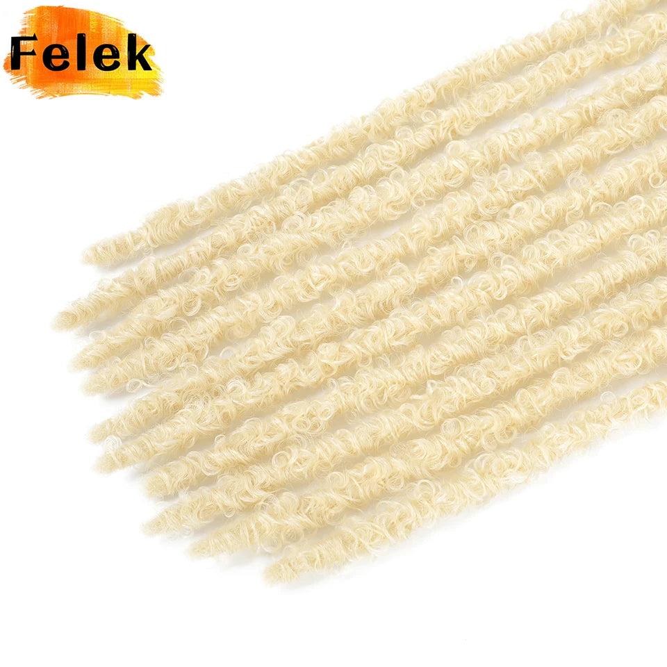 24 36 Inch Pre Looped Butterfly Locs Crochet Hair Extensions Synthetic Distressed Braids For Afro Women Faux Locks Braiding Hair