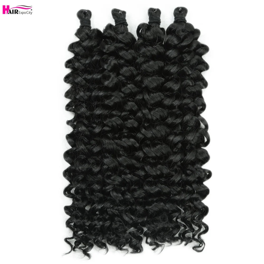 Cherry Curl Hair 10 inch Synthetic Braiding Hair For Women Ombre Brown Kinky Curly Twist Crochet Hair Extension Hair Expo City