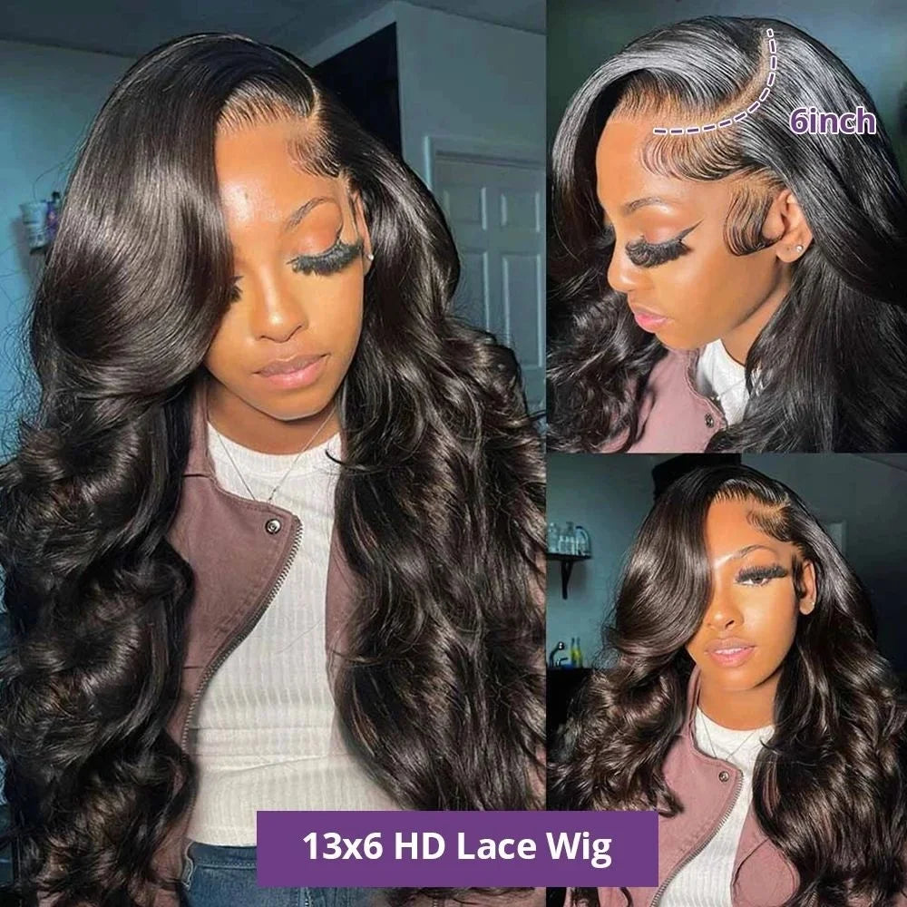 30 40 Inch Body Wave 13x6 Hd Transparent Lace Frontal Wig Human Hair 13x4 PrePlucked Lace Wigs For Women 360 Lace Front Hair Wig