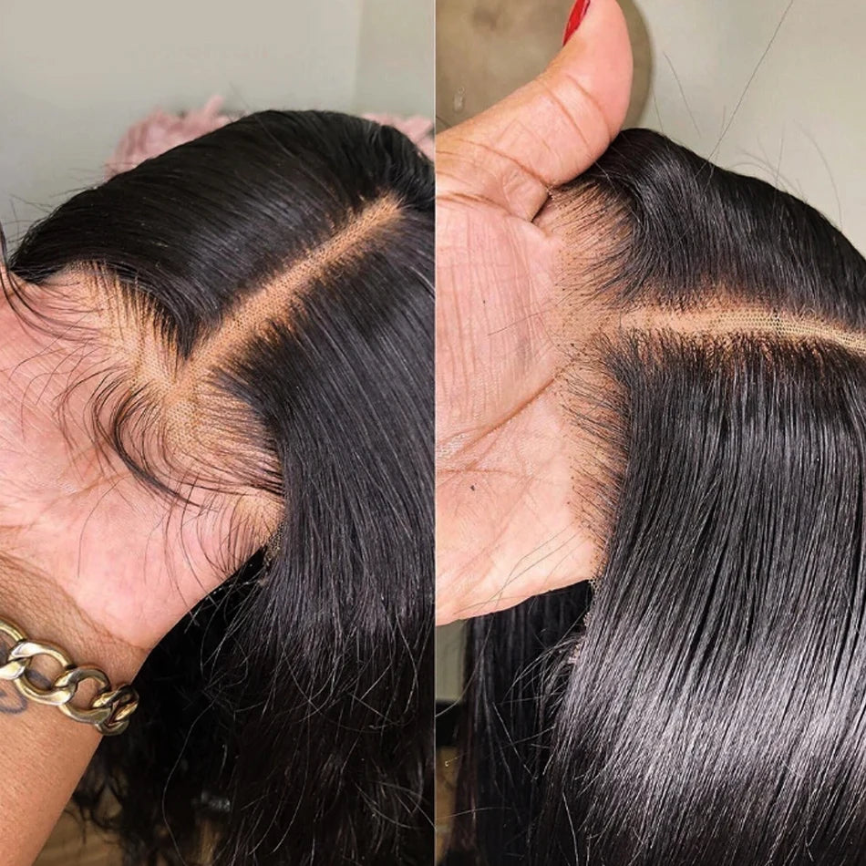250% Density Straight Wear And Go Glueless Bob Wig For Women Ready To Go Human Hair Wigs 13x4 Lace Closure Wig 100% Human Hair